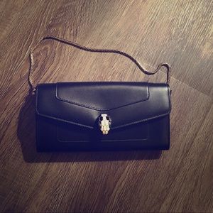 BVLGARI Serpenti Forever Wallet Black Calf NEW!